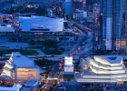 Aerials of the Grand Opening of the Carnival Center for Performing Arts.